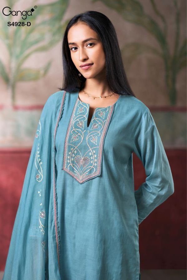Ganga Fashion Ciraa S4928 Premium Pure Mul Suit S4928-D