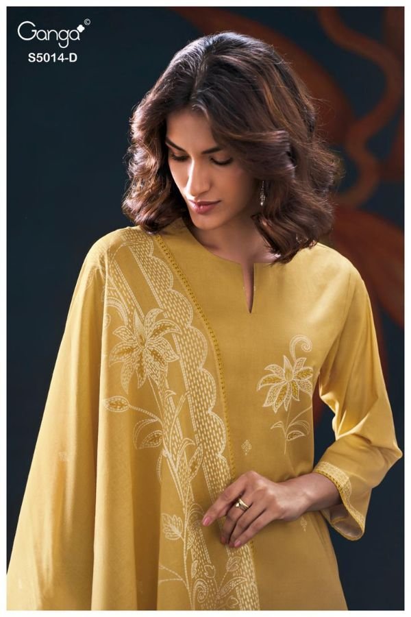 Ganga Fashion Daira S5014 Pure Cotton SuitS S5014-D Ganga Fashion Daira S5014 Pure Cotton Suit S5014-D