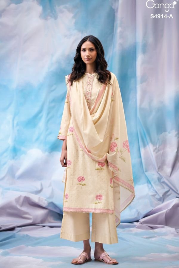 Ganga Fashion Dazia S4914 Premium Cotton Suit S4914-A