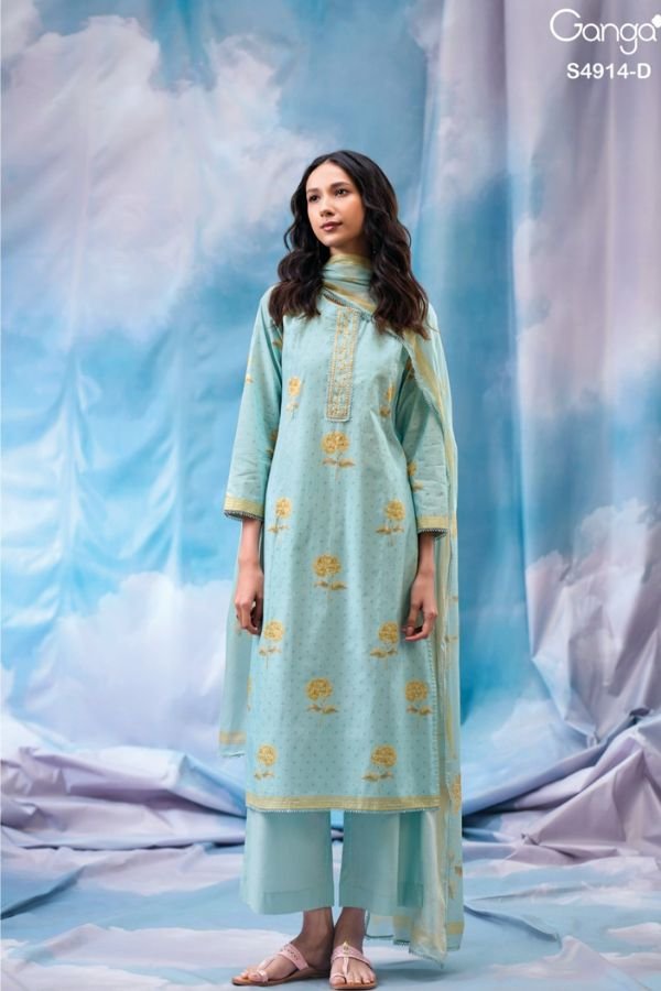 Ganga Fashion Dazia S4914 Premium Cotton Suit S4914-D