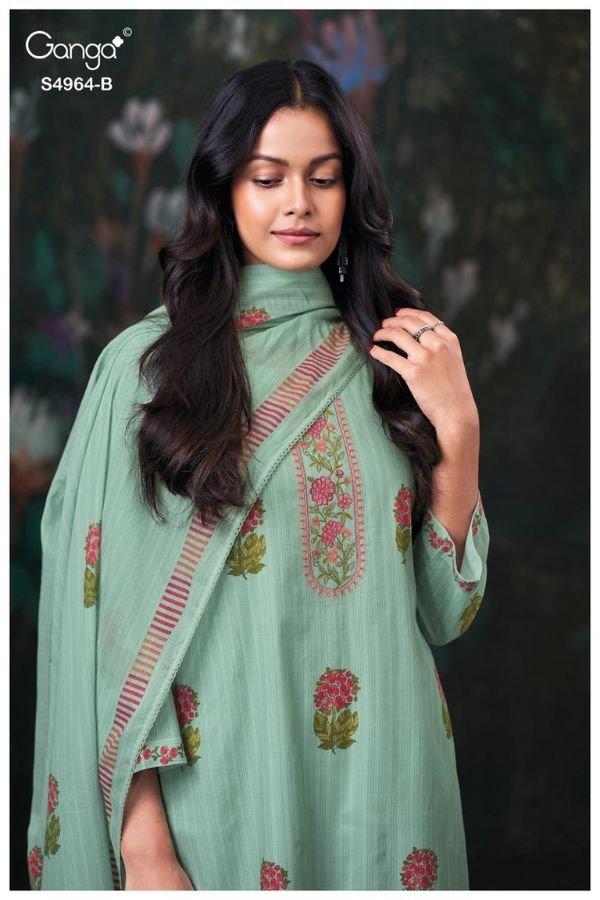 Ganga Fashion Deyza S4964 Premium Cotton Suit S4964-B