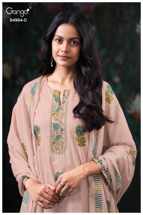 Ganga Fashion Deyza S4964 Premium Cotton Suit S4964-C