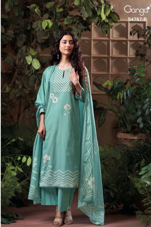 Ganga Fashion Direlia S4767 Premium Cotton Suit S4767-B