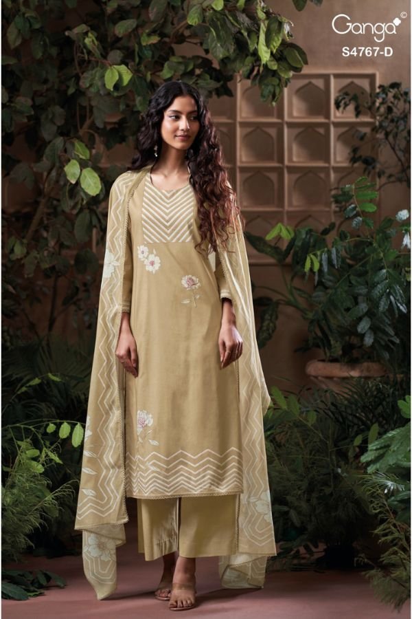 Ganga Fashion Direlia S4767 Premium Cotton Suit S4767-D