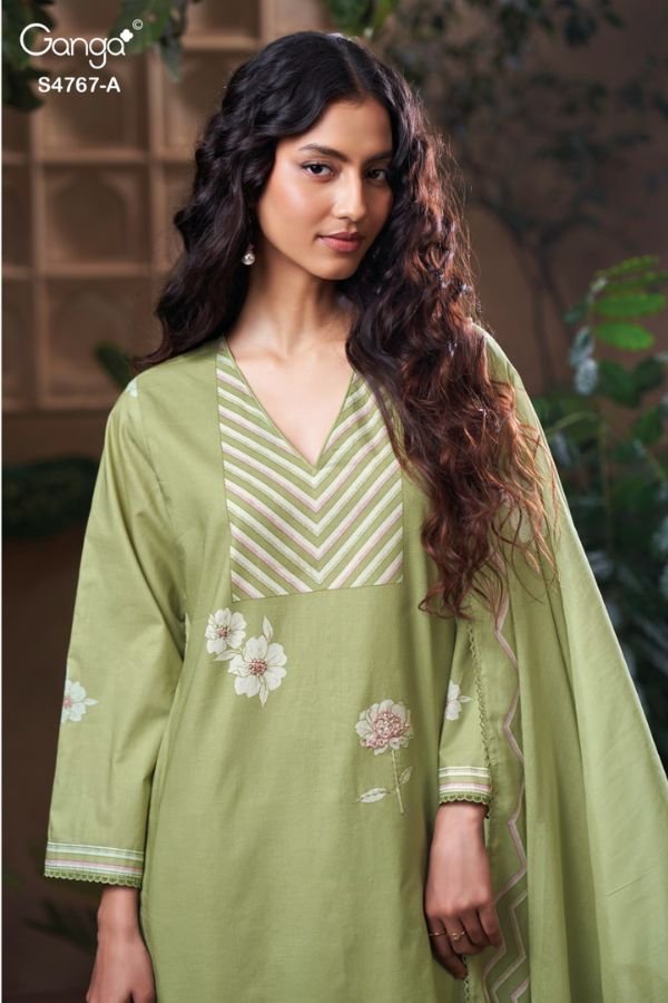 Ganga Fashion Direlia S4767 Premium Cotton Suit S4767-A