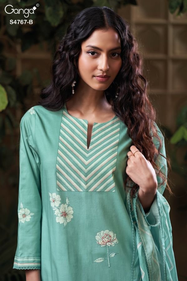 Ganga Fashion Direlia S4767 Premium Cotton Suit S4767-B