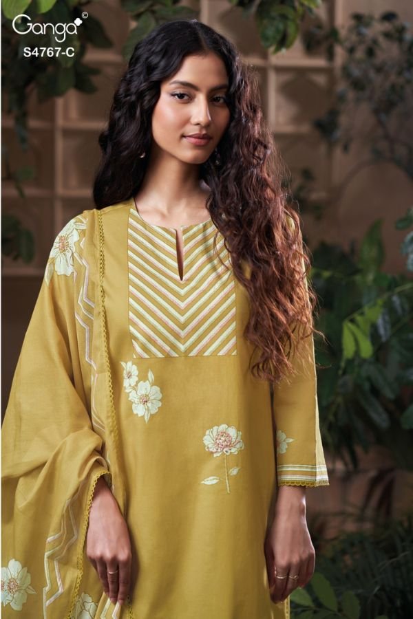 Ganga Fashion Direlia S4767 Premium Cotton Suit S4767-C