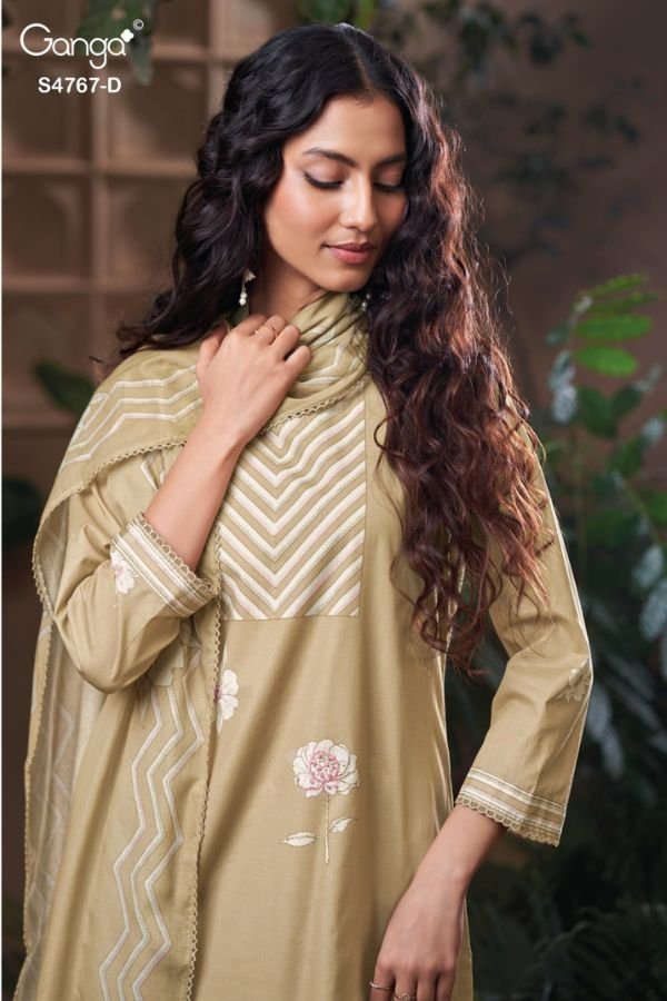 Ganga Fashion Direlia S4767 Premium Cotton Suit S4767-D