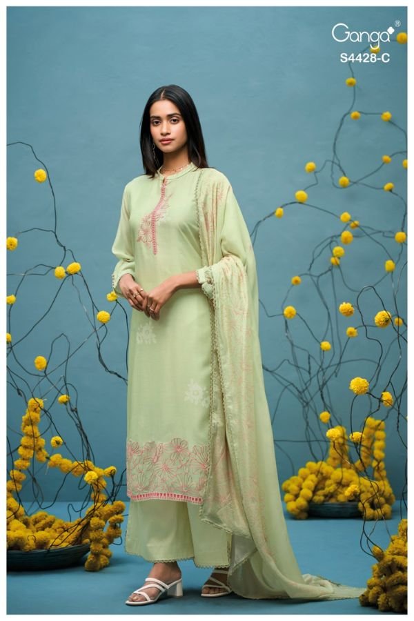 Ganga Fashion Dyavika S4428 Silk Ladies Suit S4428-C