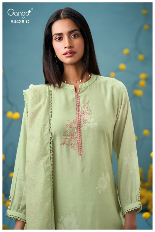 Ganga Fashion Dyavika S4428 Silk Ladies Suit S4428-C
