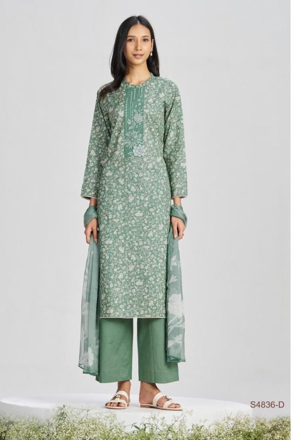 Ganga Fashion Faliha S4836 Premium Cotton Suit S4836-D