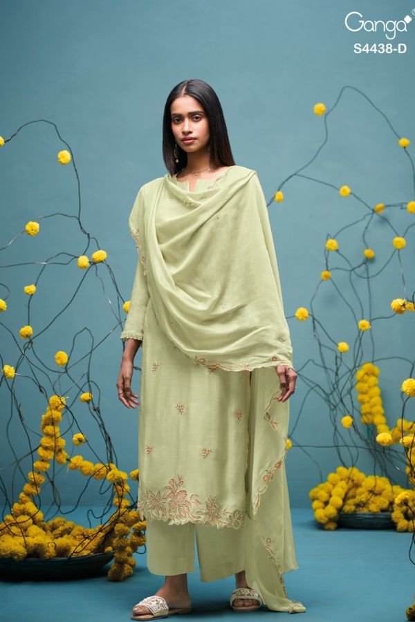 Ganga Fashion Farisha S4438 Silk Salwar Suit S4438-D