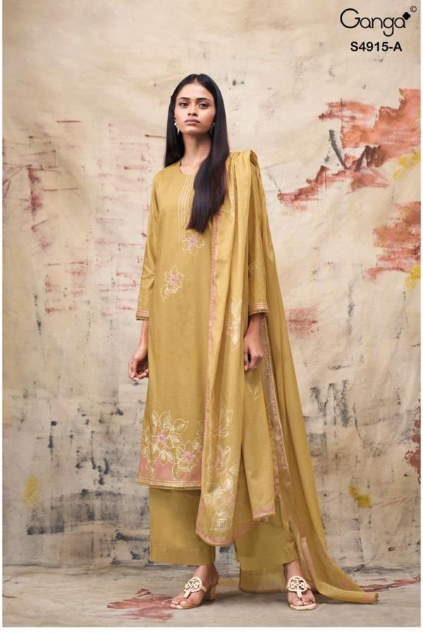 Ganga Fashion Fivanshi S4915 Pure Cotton Suit S4915-A
