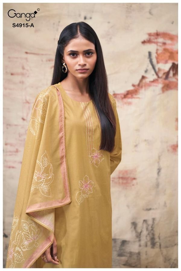 Ganga Fashion Fivanshi S4915 Pure Cotton Suit S4915-A