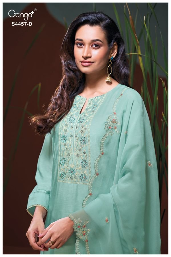 Ganga Fashion Grivika S4457 Silk Ladies Suit S4457-D