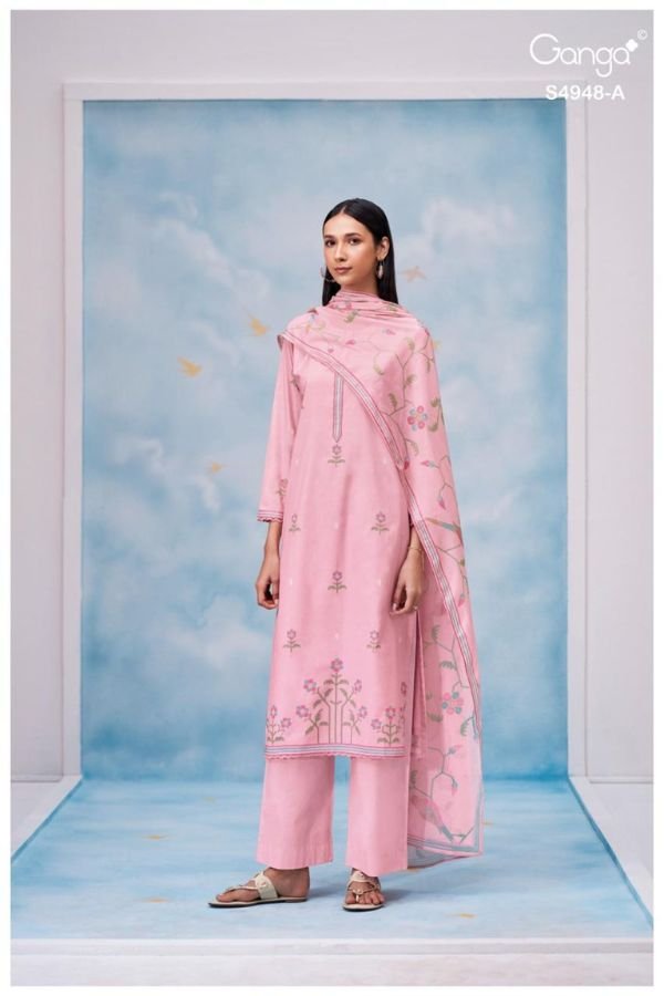 Ganga Fashion Grixa S4948 Premium Cotton Suit S4948-A