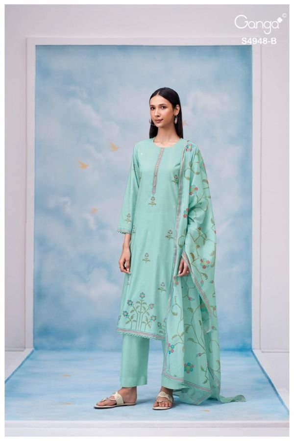 Ganga Fashion Grixa S4948 Premium Cotton Suit S4948-A