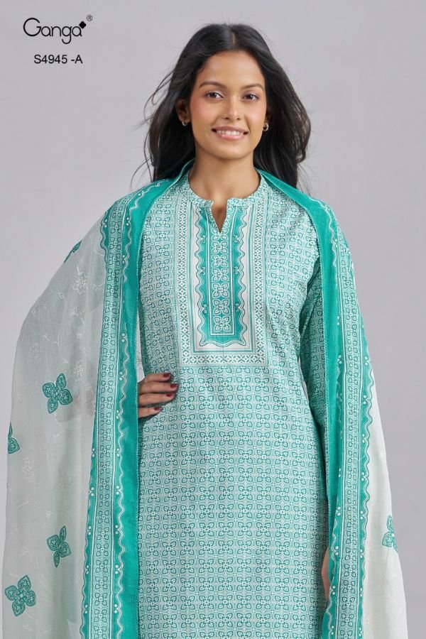 Ganga Fashion Hanima S4945 Premium Cotton Suit S4945-A
