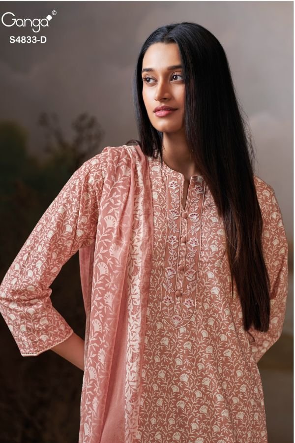 Ganga Fashion Ilyndra S4833 Premium Cotton Suit S4833-D