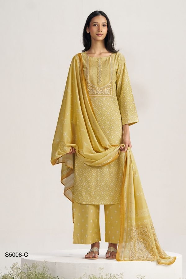 Ganga Fashion Indratha S5008 Premium Cotton Suit S5008-C