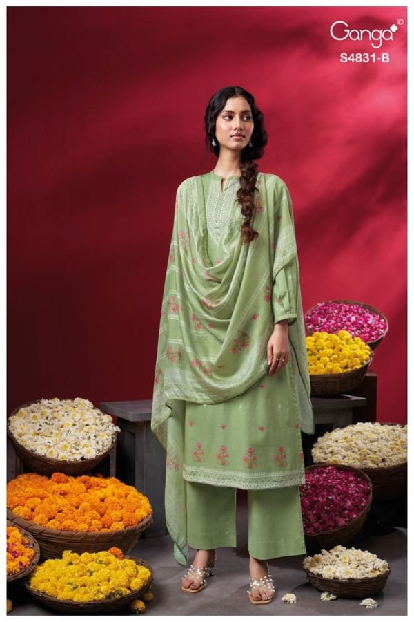 Ganga Fashion Iramika S4831 Premium Cotton Suit S4831-B