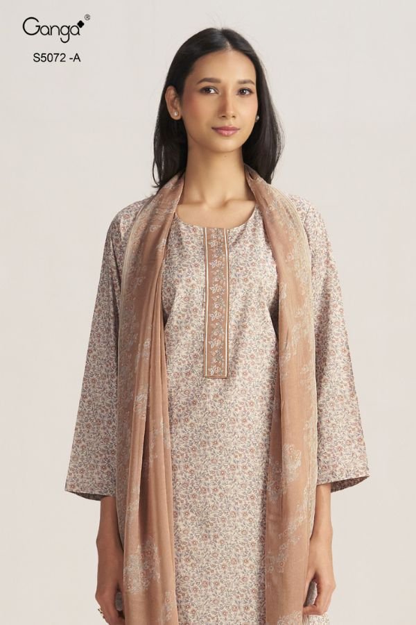 Ganga Fashion Kakoli S5072 Premium Cotton Suit S5072-A