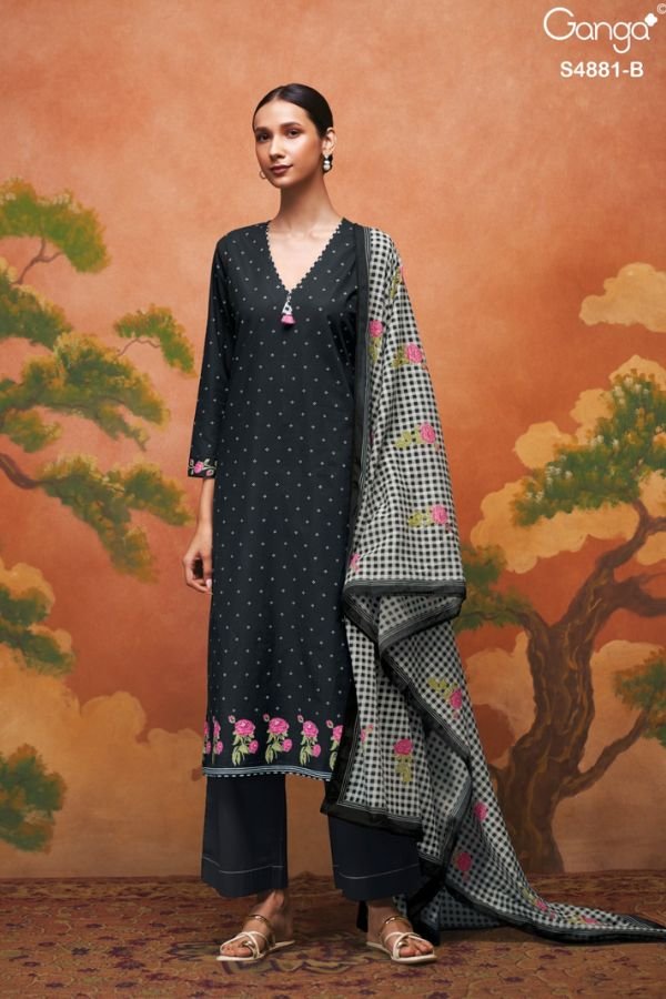 Ganga Fashion Kivika S4881 Premium Cotton Suit S4881-B