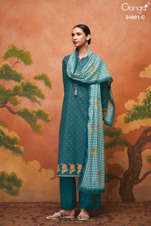 Ganga Fashion Kivika S4881 Premium Cotton Suit S4881-C
