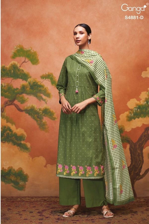 Ganga Fashion Kivika S4881 Premium Cotton Suit S4881-D
