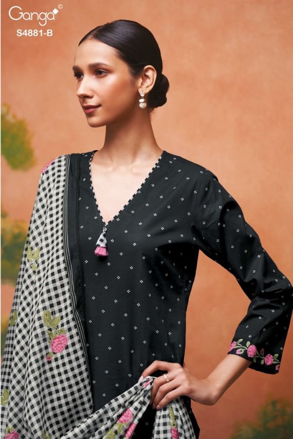 Ganga Fashion Kivika S4881 Premium Cotton Suit S4881-B