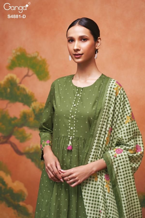 Ganga Fashion Kivika S4881 Premium Cotton Suit S4881-D