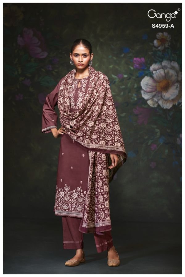 Ganga Fashion Kivira S4959 Premium Cotton Suit S4959-A