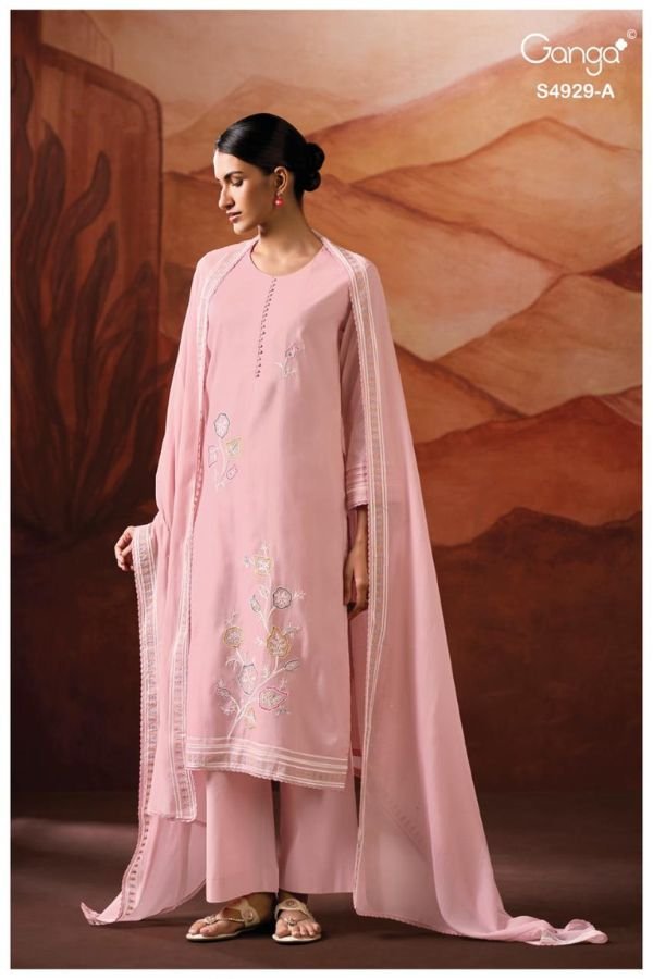 Ganga Fashion Kylisse S4929 Premium Pure Mul Suit S4929-A