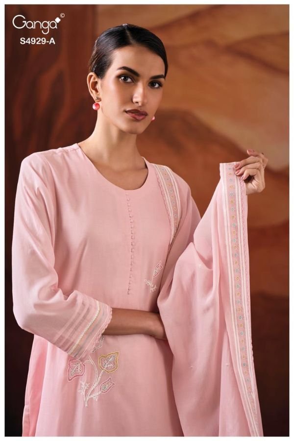 Ganga Fashion Kylisse S4929 Premium Pure Mul Suit S4929-A