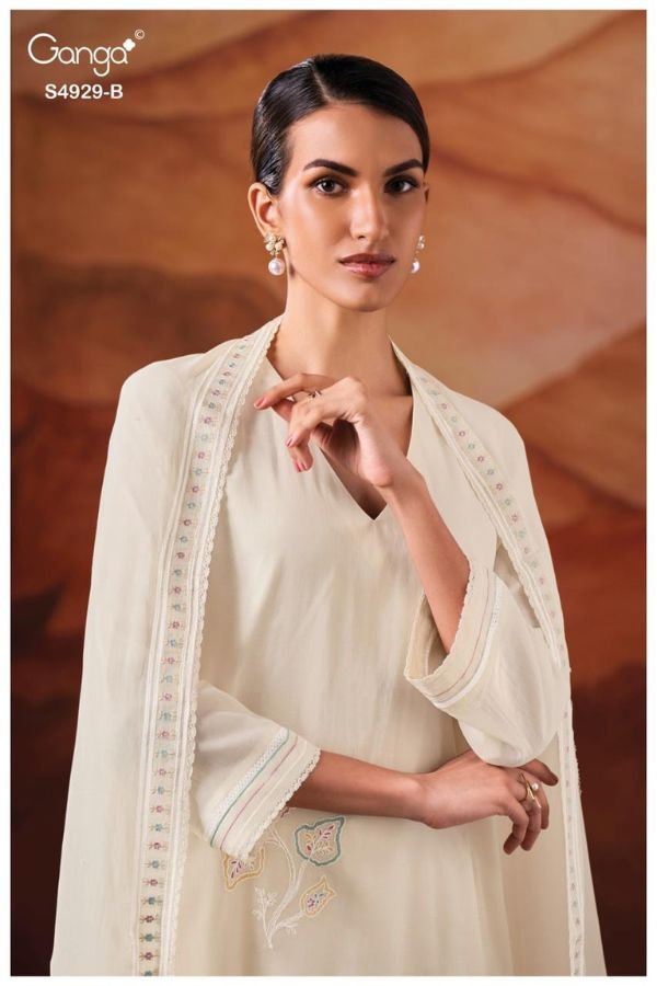 Ganga Fashion Kylisse S4929 Premium Pure Mul Suit S4929-B