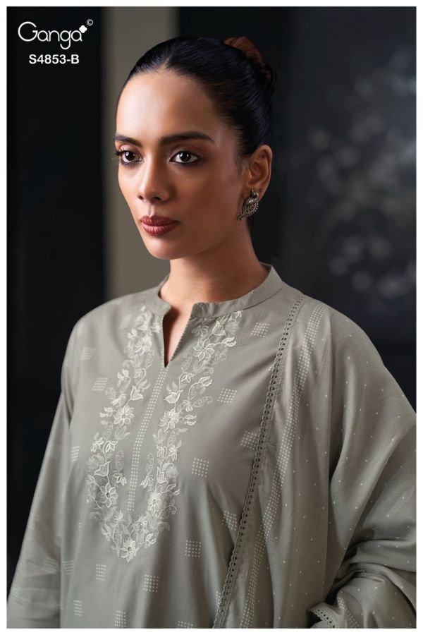Ganga Fashion Lirien S4853 Premium Cotton Suit S4853-B