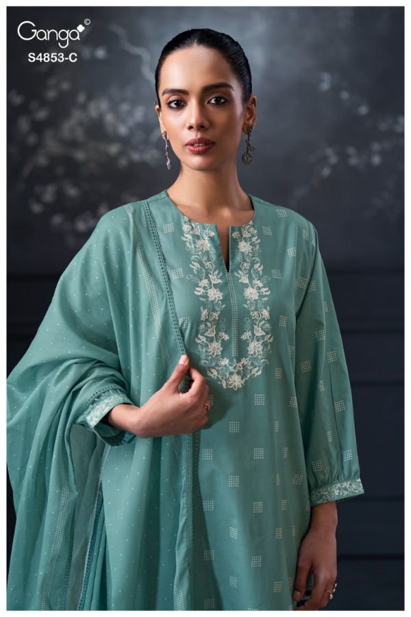 Ganga Fashion Lirien S4853 Premium Cotton Suit S4853-C
