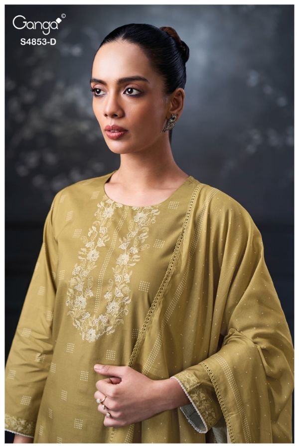 Ganga Fashion Lirien S4853 Premium Cotton Suit S4853-D