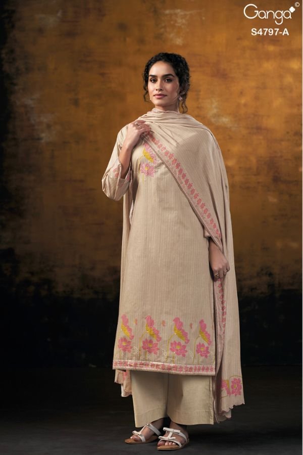 Ganga Fashion Lishika S4797 Premium Cotton Suit S4797-A