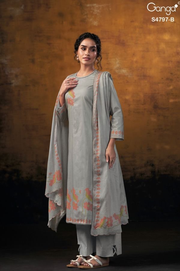 Ganga Fashion Lishika S4797 Premium Cotton Suit S4797-B