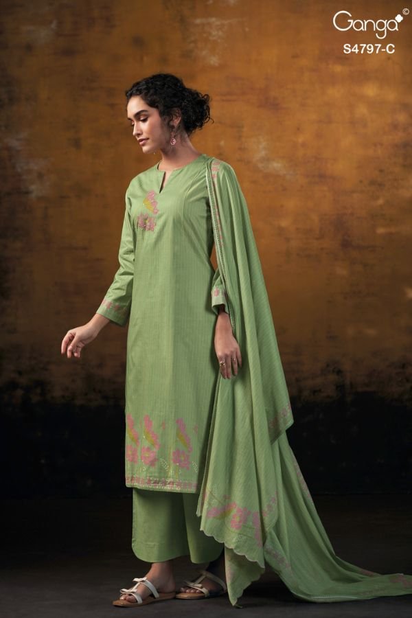 Ganga Fashion Lishika S4797 Premium Cotton Suit S4797-C