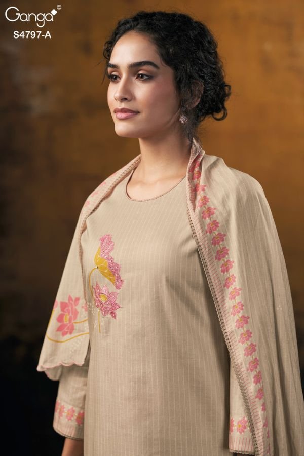 Ganga Fashion Lishika S4797 Premium Cotton Suit S4797-A