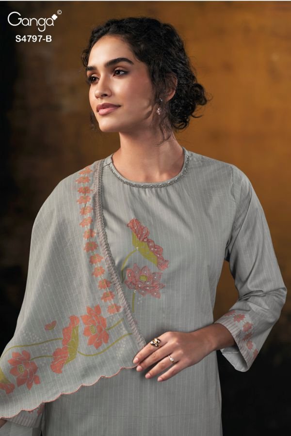 Ganga Fashion Lishika S4797 Premium Cotton Suit S4797-B