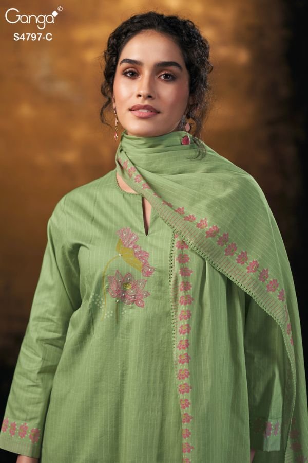 Ganga Fashion Lishika S4797 Premium Cotton Suit S4797-C