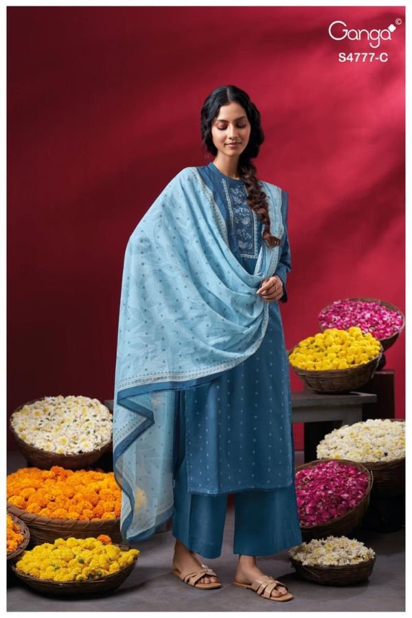Ganga Fashion Lorael S4777 Premium Cotton Suit S4777-C