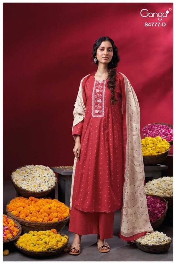 Ganga Fashion Lorael S4777 Premium Cotton Suit S4777-D