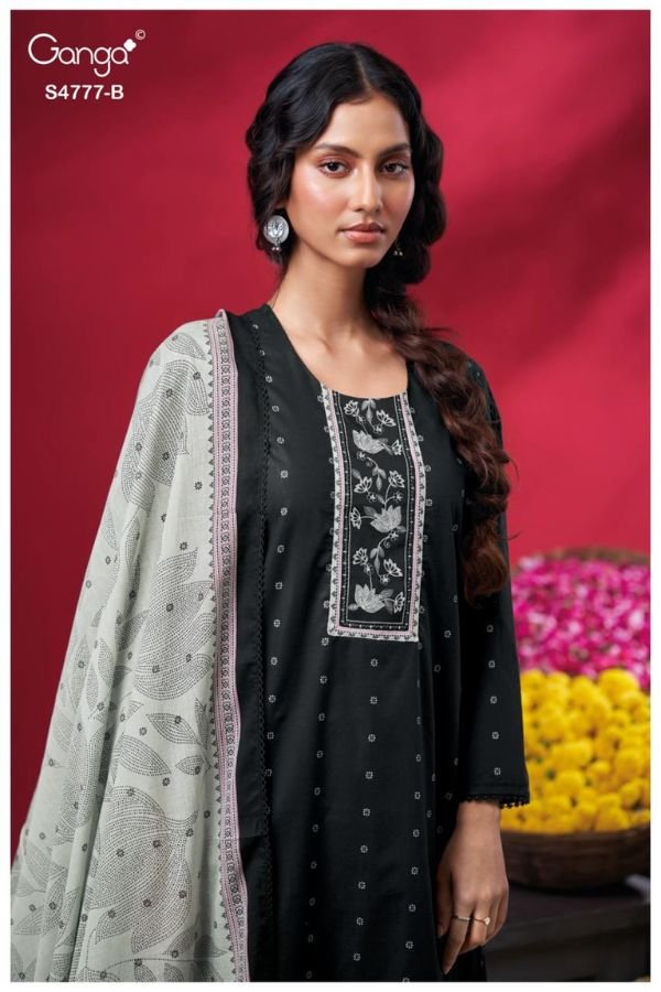 Ganga Fashion Lorael S4777 Premium Cotton Suit S4777-B