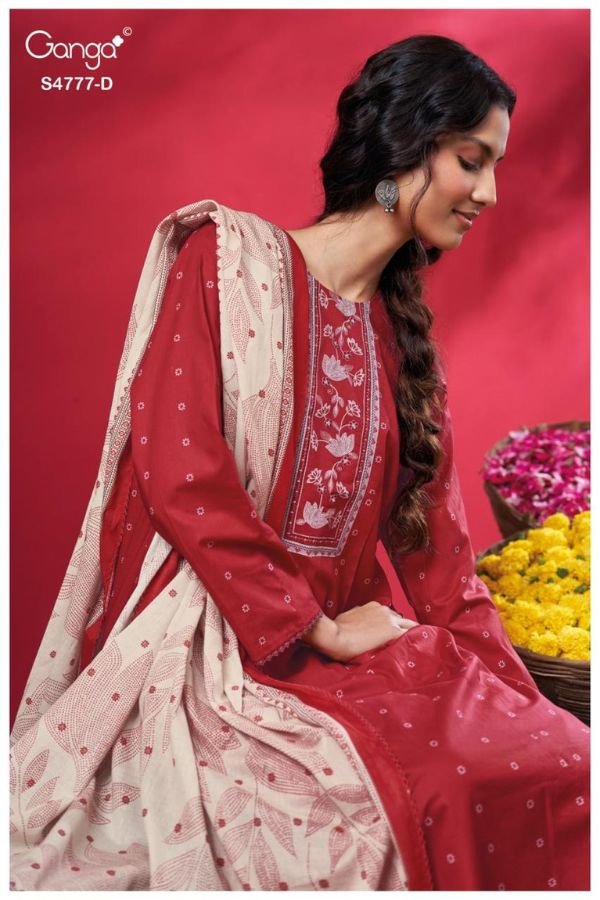 Ganga Fashion Lorael S4777 Premium Cotton Suit S4777-D