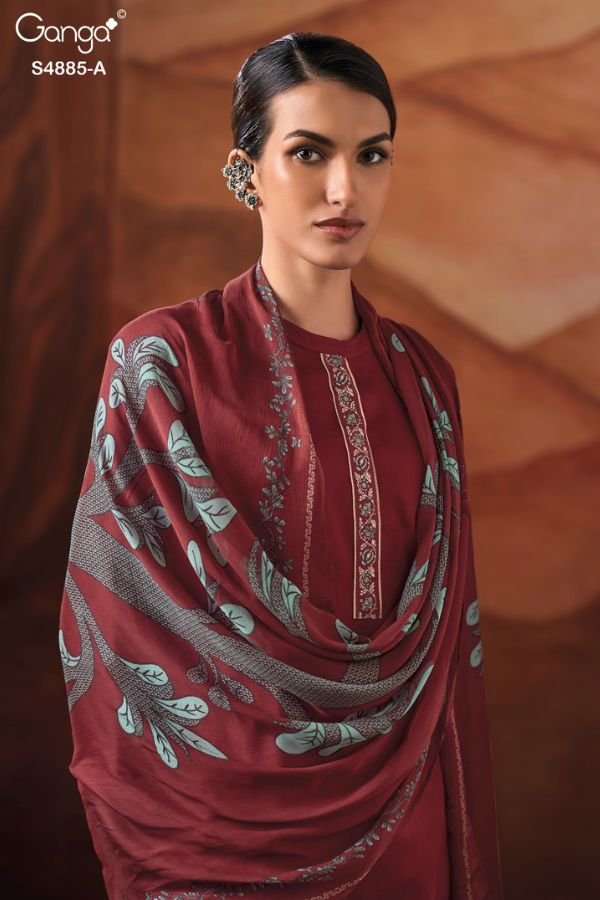 Ganga Fashion Lvissa S4885 Premium Cotton Satin Suit S4885-A