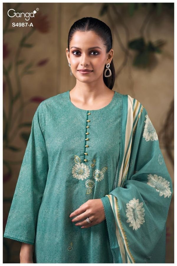 Ganga Fashion Meliora S4987 Premium Cotton Suit S4987-A